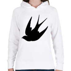 PRINTFASHION Fecske - Női kapucnis pulóver - Fehér