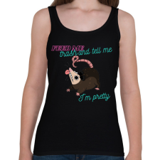 PRINTFASHION Feed me trash - Női atléta - Fekete női trikó