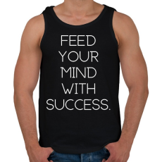 PRINTFASHION Feed your mind with success - Férfi atléta - Fekete