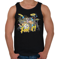 PRINTFASHION Feel it! - Dobolós - Férfi atléta - Fekete