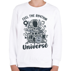 PRINTFASHION Feel the rhythm - Dobolós - Gyerek pulóver - Fehér