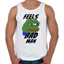 PRINTFASHION Feels bad man meme - Férfi atléta - Fehér atléta, trikó