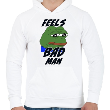 PRINTFASHION Feels bad man meme - Férfi kapucnis pulóver - Fehér női pulóver, kardigán