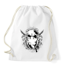 PRINTFASHION Fegyveres Koponya - Sportzsák, Tornazsák - Fehér tornazsák
