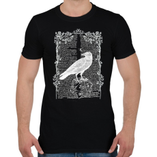 PRINTFASHION Fehér Holló - Férfi póló - Fekete