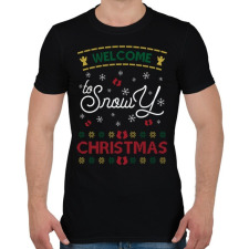 PRINTFASHION Fehér karácsony - Férfi póló - Fekete férfi póló