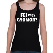 PRINTFASHION Fej vagy gyomor - Női atléta - Fekete női trikó
