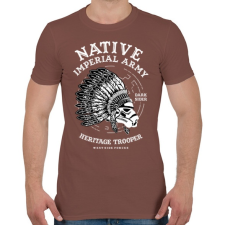 PRINTFASHION Fejdísz - Férfi póló - Mogyoróbarna férfi póló