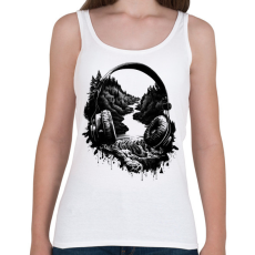 PRINTFASHION Fejhallgató a természetben - Női atléta - Fehér