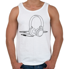 PRINTFASHION Fejhallgató - Férfi atléta - Fehér atléta, trikó