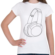 PRINTFASHION Fejhallgató - Női póló - Fehér női póló