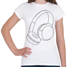 PRINTFASHION Fejhallgató - Női póló - Fehér női póló