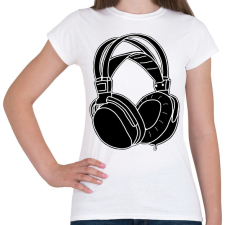 PRINTFASHION Fejhallgató  - Női póló - Fehér női póló