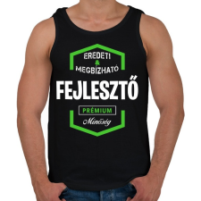 PRINTFASHION Fejlesztő prémium minőség - Férfi atléta - Fekete atléta, trikó