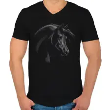 PRINTFASHION Fekete arab telivér - Férfi V-nyakú póló - Fekete férfi póló