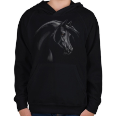 PRINTFASHION Fekete arab telivér - Gyerek kapucnis pulóver - Fekete