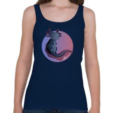 PRINTFASHION Fekete axolotl - Női atléta - Sötétkék női trikó