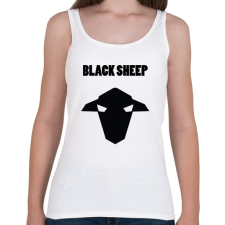 PRINTFASHION fekete bárány - Női atléta - Fehér női trikó