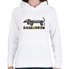 PRINTFASHION Fekete-cser lufitacskó - Női kapucnis pulóver - Fehér