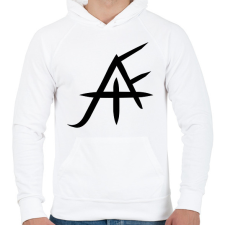 PRINTFASHION fekete jafi szimbólum - Férfi kapucnis pulóver - Fehér férfi pulóver, kardigán