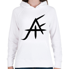 PRINTFASHION fekete jafi szimbólum - Női kapucnis pulóver - Fehér női pulóver, kardigán