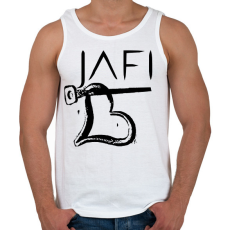 PRINTFASHION fekete jafi sziv szimbólum - Férfi atléta - Fehér