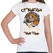 PRINTFASHION Fekete Kávé - Fekete Mágia  - Női póló - Fehér női póló