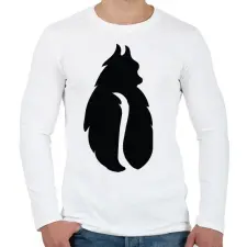 PRINTFASHION fekete kávébabcica - Férfi hosszú ujjú póló - Fehér férfi póló