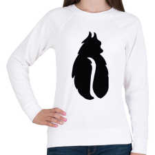 PRINTFASHION fekete kávébabcica - Női pulóver - Fehér női pulóver, kardigán