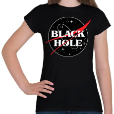 PRINTFASHION Fekete lyuk NASA paródia - Női póló - Fekete