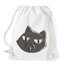 PRINTFASHION Fekete macska - Sportzsák, Tornazsák - Fehér tornazsák