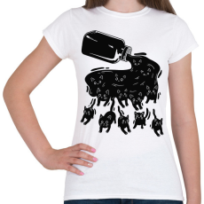 PRINTFASHION Fekete macskák - Női póló - Fehér