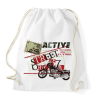 PRINTFASHION Fekete motor - Sportzsák, Tornazsák - Fehér