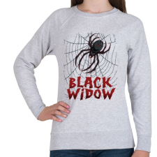 PRINTFASHION Fekete özvegy - Női pulóver - Sport szürke női pulóver, kardigán