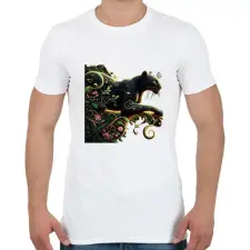 PRINTFASHION Fekete párduc2 - Férfi póló - Fehér férfi póló