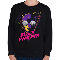 PRINTFASHION Fekete párduc - Gyerek pulóver - Fekete