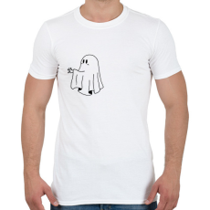 PRINTFASHION Fekete szellem2 - Férfi póló - Fehér