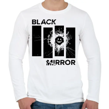 PRINTFASHION Fekete Tükör - Férfi hosszú ujjú póló - Fehér férfi póló