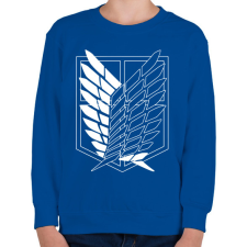 PRINTFASHION Felderítő egység minta (AOT) - Gyerek pulóver - Királykék gyerek pulóver, kardigán