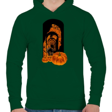 PRINTFASHION Félelmetes - Férfi kapucnis pulóver - Sötétzöld
