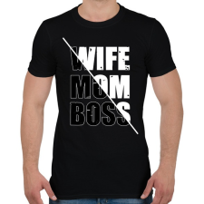 PRINTFASHION Feleség, anya, főnök - Férfi póló - Fekete férfi póló