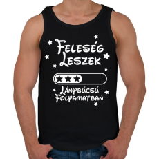 PRINTFASHION Feleség leszek Lánybúcsú folyamatban - Férfi atléta - Fekete