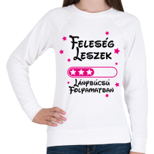 PRINTFASHION Feleség leszek Lánybúcsú folyamatban - Női pulóver - Fehér női pulóver, kardigán