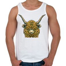 PRINTFASHION Felföldi marha - Férfi atléta - Fehér