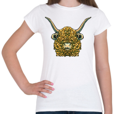 PRINTFASHION Felföldi marha - Női póló - Fehér