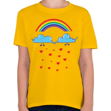 PRINTFASHION Felhőcskék - Gyerek póló - Sárga gyerek póló
