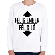 PRINTFASHION Félig ember, félig ló - Gyerek pulóver - Fehér gyerek pulóver, kardigán