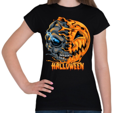 PRINTFASHION Félig koponya, félig tök - Női póló - Fekete női póló