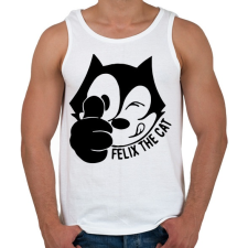 PRINTFASHION Felix the cat - Férfi atléta - Fehér atléta, trikó