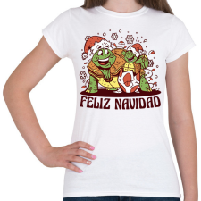 PRINTFASHION Feliz Navidad - Női póló - Fehér női póló